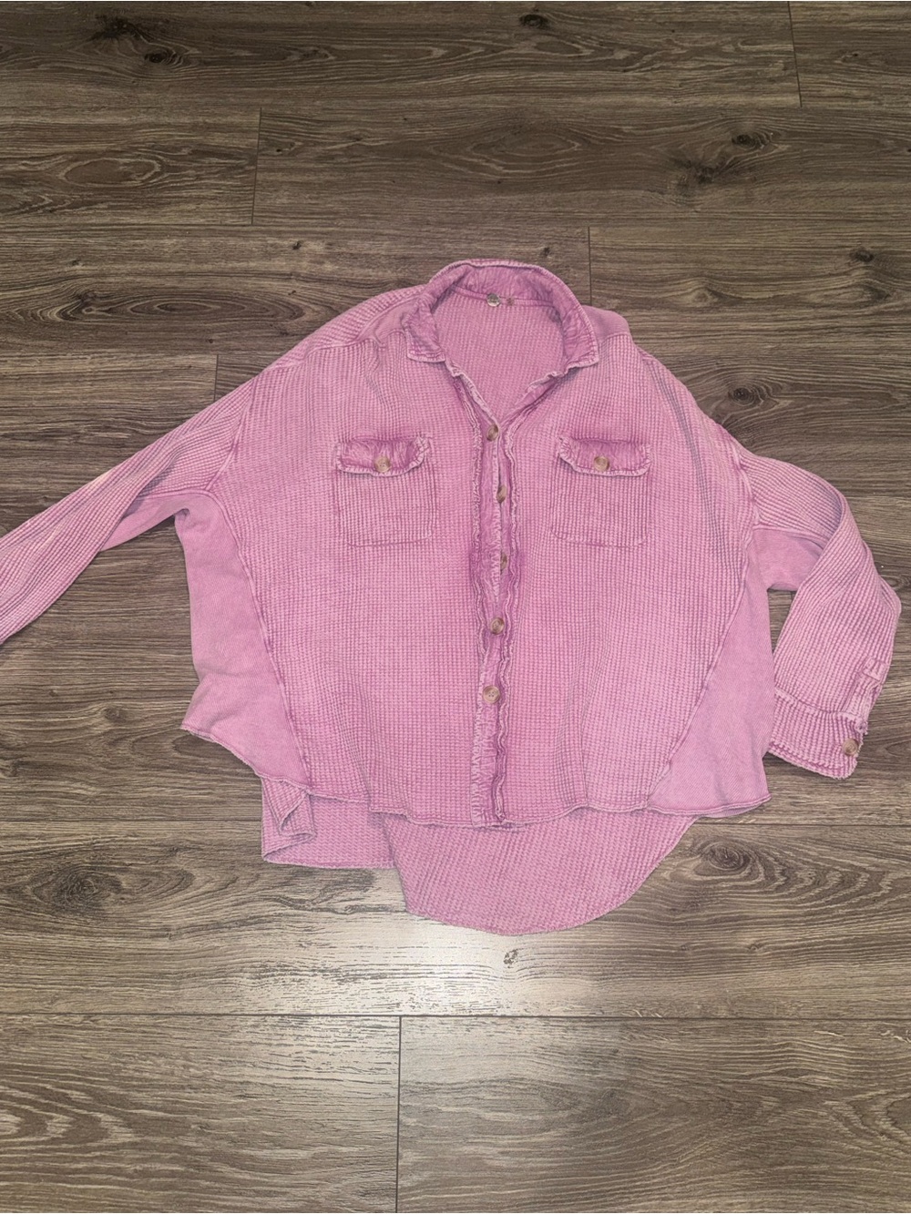 Free People Dusty Pink Button-Up Shacket